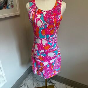 Lilly Pulitzer Pink, Turquoise & Blue Floral Top